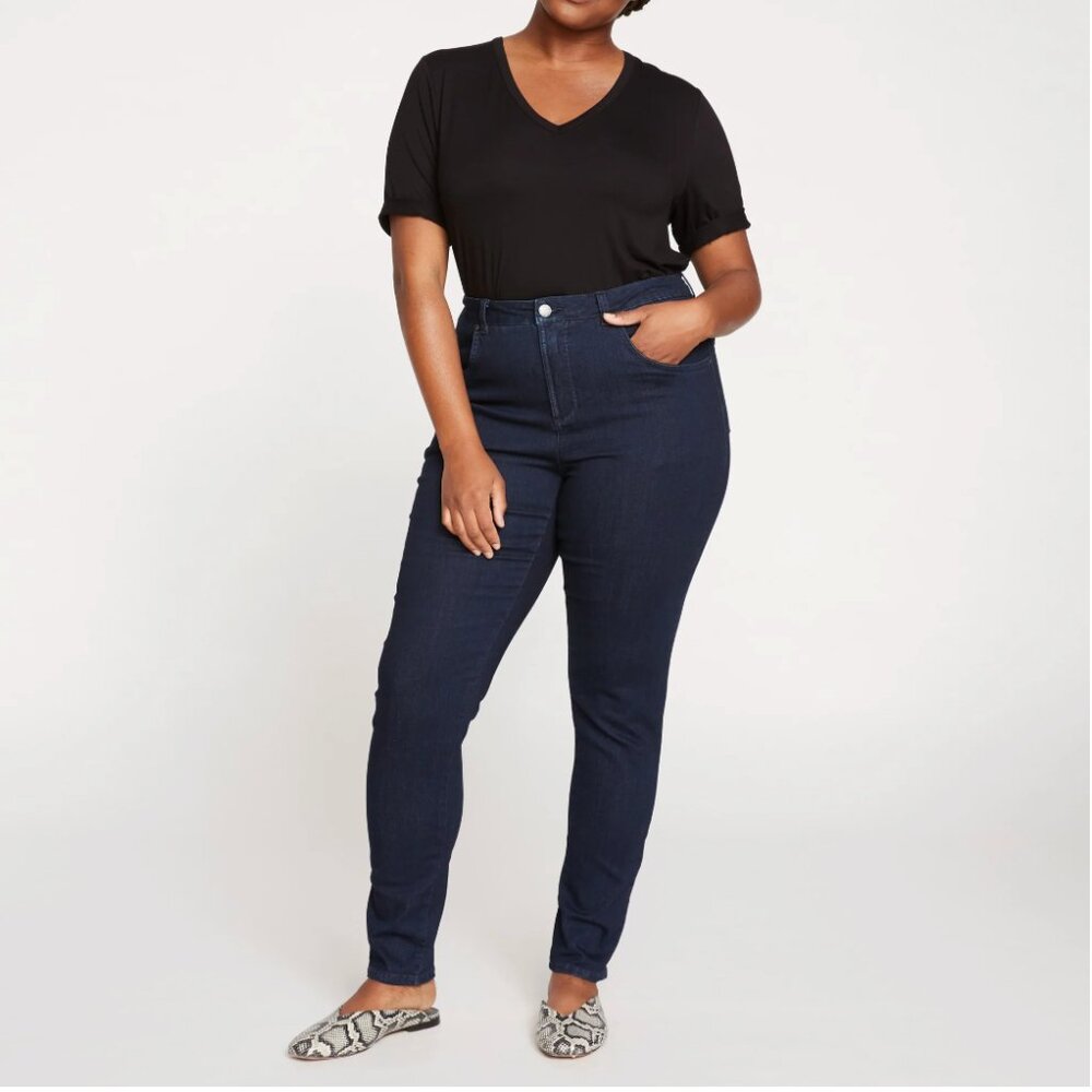 Universal Standard Jeans Womens 26 26W Seine Mid Rise Skinny Stretch Denim